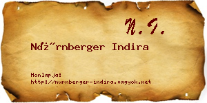 Nürnberger Indira névjegykártya
